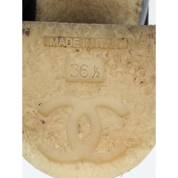 Chanel CC Turnlock Ankle Boots EU 36.5  US 6 Black Block Heel Booties - Picture 11 of 11